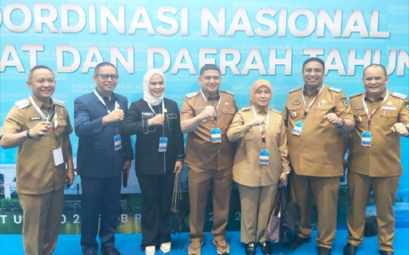 RAKORNAS. Wali Kota dan Wakil Wali Kota Makassar, Munafri Arifuddin-Aliyah Mustika Ilham, kompak menghadiri Rapat Koordinasi Nasional (Rakornas) Pemerintah Pusat dan Daerah 2026 di Sentul International Convention Center (SICC), Bogor, Jawa Barat, Senin (2/2/2026). foto: istimewa