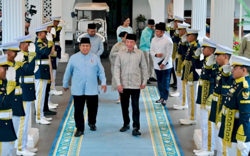 SILATURAHMI. Presiden Prabowo Subianto menerima Presiden ke-7 Joko Widodo di Istana Kepresidenan Jakarta, Sabtu (21/3/2026). foto: istimewa