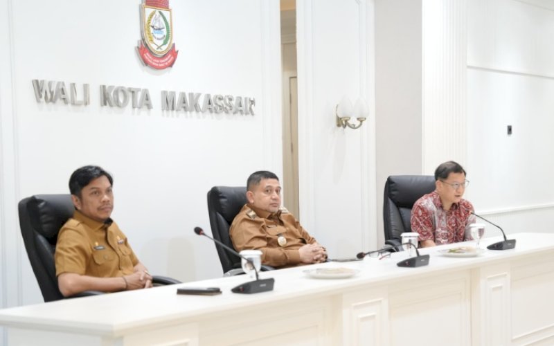PERTEMUAN. Wali Kota Makassar, Munafri Arifuddin, menerima Pemerintah Korea Selatan yang direpresentasikan Ecolant Co, LTD di Balai Kota Makassar, Selasa (7/4/2026). foto: istimewa