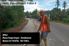 MYP Sulsel Paket 4: Peningkatan Jalan di Soppeng dan Wajo, Bahu Jalan Dibeton