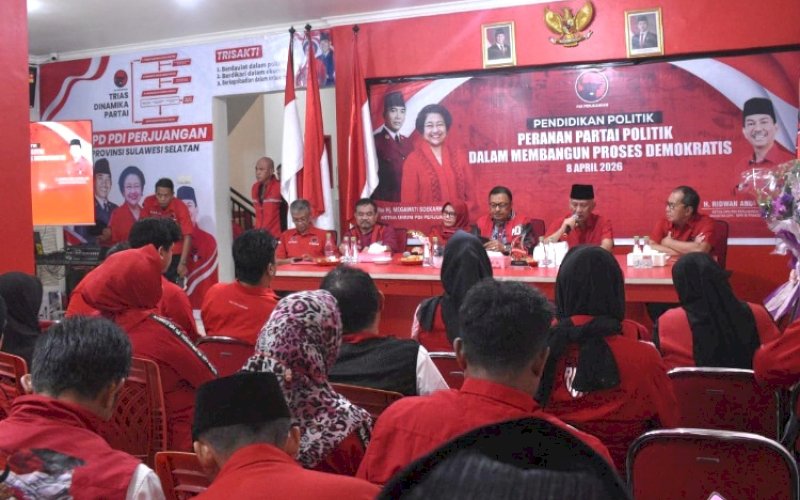 TES. DPD PDI Perjuangan Provinsi Sulsel menggelar fit and proper test bagi calon Ketua PAC tingkat kecamatan se-Kota Makassar di Sekretariat DPD PDI Perjuangan Sulsel, Jl Gunung Bawakaraeng, Kota Makassar, Rabu (8/4/2026). foto: istimewa