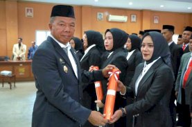 Pelantikan 55 Anggota BPD, Andi Utta Tekankan Sinergi Bangun Desa