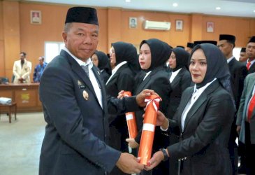 Pelantikan 55 Anggota BPD, Andi Utta Tekankan Sinergi Bangun Desa