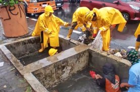 Genangan di Sejumlah Ruas Jalan, Dinas PU Makassar Terjunkan Satgas Drainase