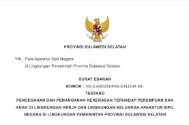 Pemprov Sulsel Terbitkan Edaran Antikekerasan terhadap Perempuan dan Anak bagi ASN