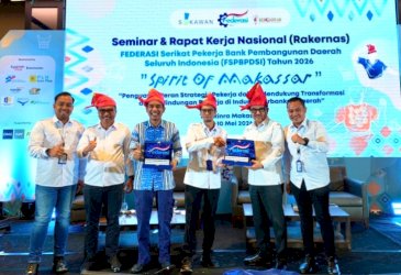 Sekda Sulsel Hadiri Rakernas FSP BPD SI, Pemprov Sulsel Dorong Keseimbangan Bisnis Perbankan dan Kesejahteraan Pekerja