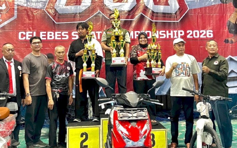 PRESTASI. Tapak Suci Putra Muhammadiyah (TSPM) Pimpinan Daerah (Pimda) 214 Bulukumba kembali menorehkan prestasi membanggakan pada ajang bergengsi Celebes Silat Championship 2026 di GOR Sudiang Makassar, 8-10 Mei 2026. foto: istimewa