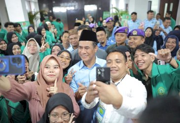 Andi Amran Sulaiman Ajak Mahasiswa IAIN Gorontalo Jadi Motor Hilirisasi dan Swasembada Pangan