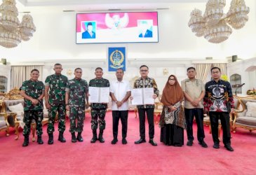 Penanganan Banjir Lutra Diperkuat, Pemprov Sulsel-Kodam XIV Hasanuddin Teken PKS