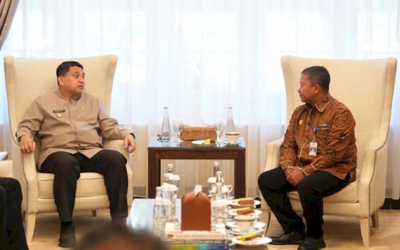 PERTEMUAN. Direktur PIP Makassar Rudy Susanto bersama jajarannya bertemu Wali Kota Makassar Munafri Arifuddin didampingi sejumlah SKPD terkait di Rumah Jabatan Wali Kota Makassar, Jumat (5/6/2026). foto: istimewa