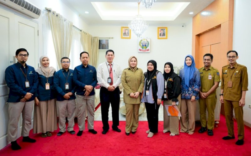 PERTEMUAN. Wakil Gubernur Sulsel Fatmawati Rusdi menerima kunjungan Kepala BPS.Sulsel Aryanto bersama tim Sensus Ekonomi 2026 di Rumah Jabatan Wakil Gubernur Sulsel, Makassar, Senin (22/6/2026). foto: istimewa
