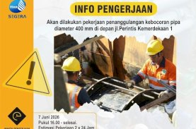 Perbaikan Pipa di Perintis Kemerdekaan, PDAM Makassar Imbau Pelanggan Tampung Air sebelum Pekerjaan Dimulai
