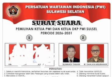 Nomor Urut 2, Suwardi Thahir Optimistis Menang Pemilihan Ketua PWI Sulsel 2026
