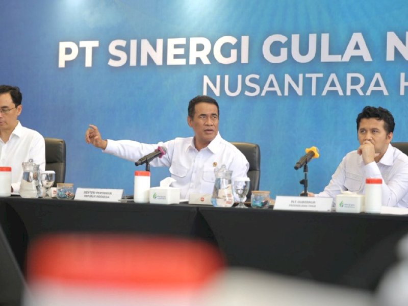 Kejar Swasembada Gula Dua Tahun, Andi Amran Sulaiman Pacu Produksi Nasional Tembus 3 Juta Ton