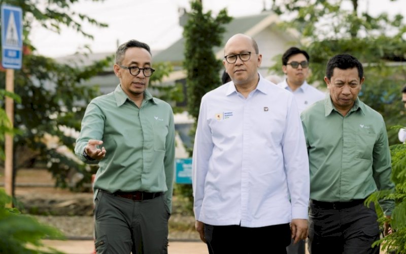 KUNJUNGAN. Menteri Investasi dan Hilirisasi/Kepala BKPM sekaligus CEO Danantara Indonesia, Rosan P Roeslani, mengunjungi PT Vale Indonesia (PT Vale) Indonesia Growth Project (IGP) Morowali. foto: istimewa