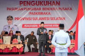 Andi Sudirman Sulaiman Kukuhkan 73 Paskibraka Sulsel, Siap Kibarkan Sang Merah Putih