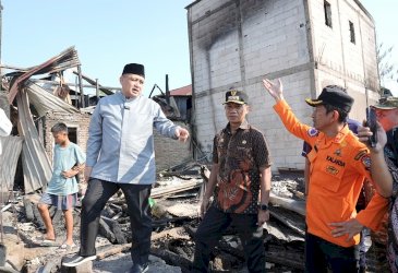 Munafri Arifuddin Tinjau Lokasi Kebakaran di Tallo Pastikan Kebutuhan Warga Terpenuhi