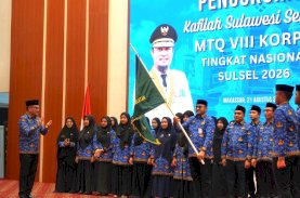 Sekda Lepas Kafilah MTQ VIII Korpri Nasional 2026 Sulsel, Tekankan ASN Berakhlak dan Berintegritas