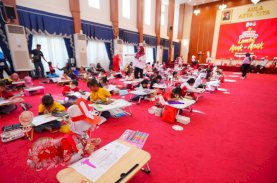 Lomba Mewarnai Meriahkan Dirgahayu RI Ke-81 di Lingkungan Pemprov Sulsel