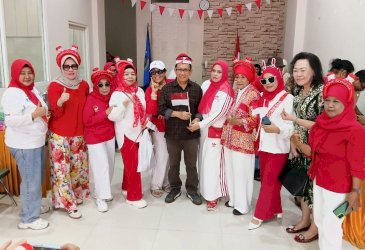 Keseruan PWI dan IKWI Sulsel Rayakan HUT Kemerdekaan RI Ke-81