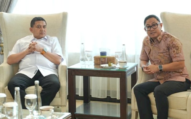 PERTEMUAN. Wali Kota Makassar Munafri Arifuddin saat menerima Executive General Manager Pertamina Patra Niaga Sulawesi Deny Sukendar di Rumah Jabatan Wali Kota Makassar, Rabu (23/9/2026). foto: istimewa