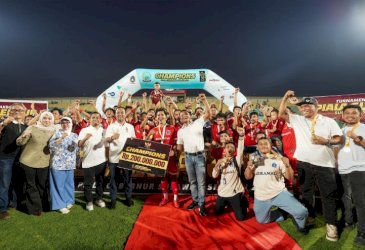 Piala Gubernur Sulsel 2026: Bone Juara, Sidrap Runner Up, Luwu dan Jeneponto Peringkat Ketiga