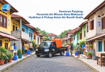 PDAM Makassar Distribusi Air Bersih hingga Lorong