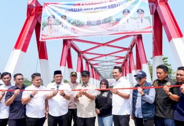 Andi Sudirman Sulaiman Resmikan Jembatan Salujambu Andalan, Hubungkan Luwu dan Lutra