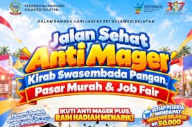 Andi Sudirman Sulaiman Sediakan Voucher Belanja Rp50.000 untuk Peserta Jalan Sehat Anti Mager