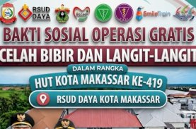 HUT Makassar Ke-419, RSUD Daya Operasi Celah Bibir dan Langit-langit Gratis